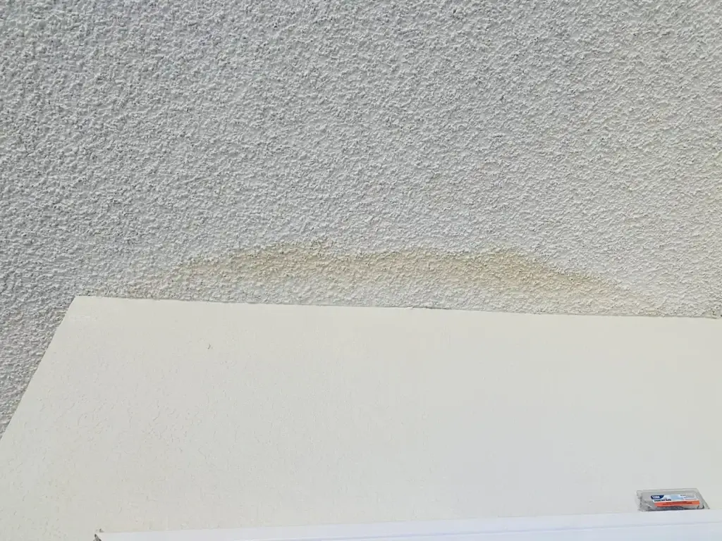Ceiling water stain above cabinet