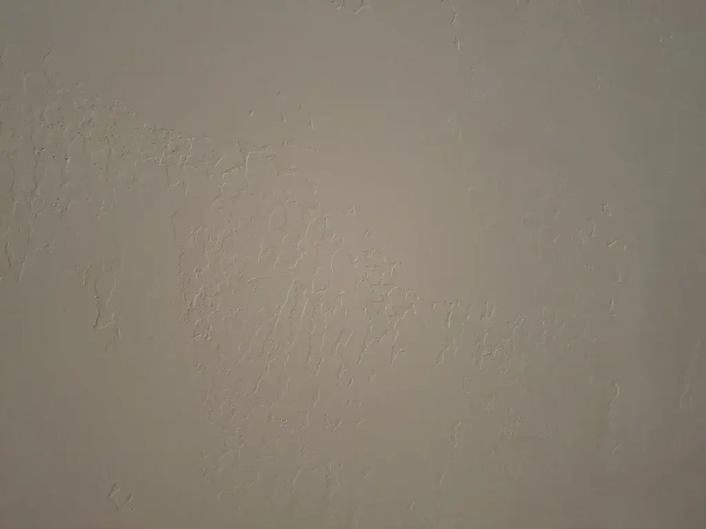 Close-up of matched drywall texture