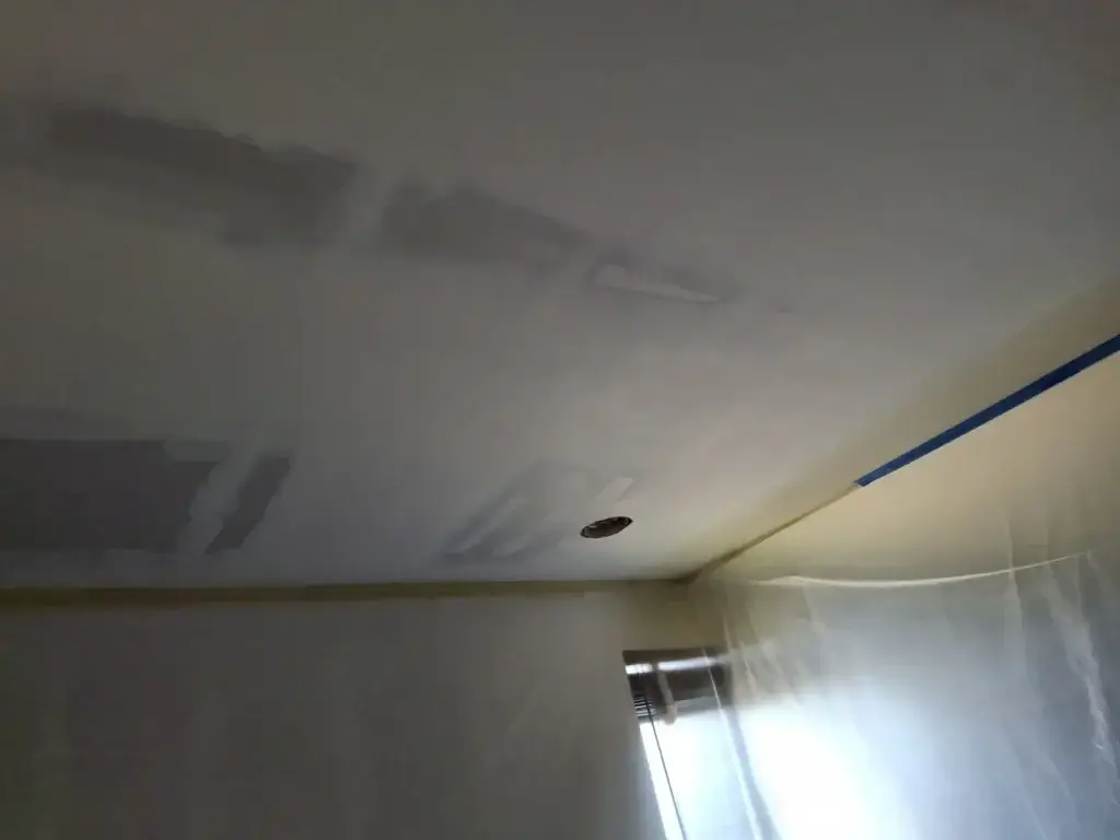 Mudded ceiling seams